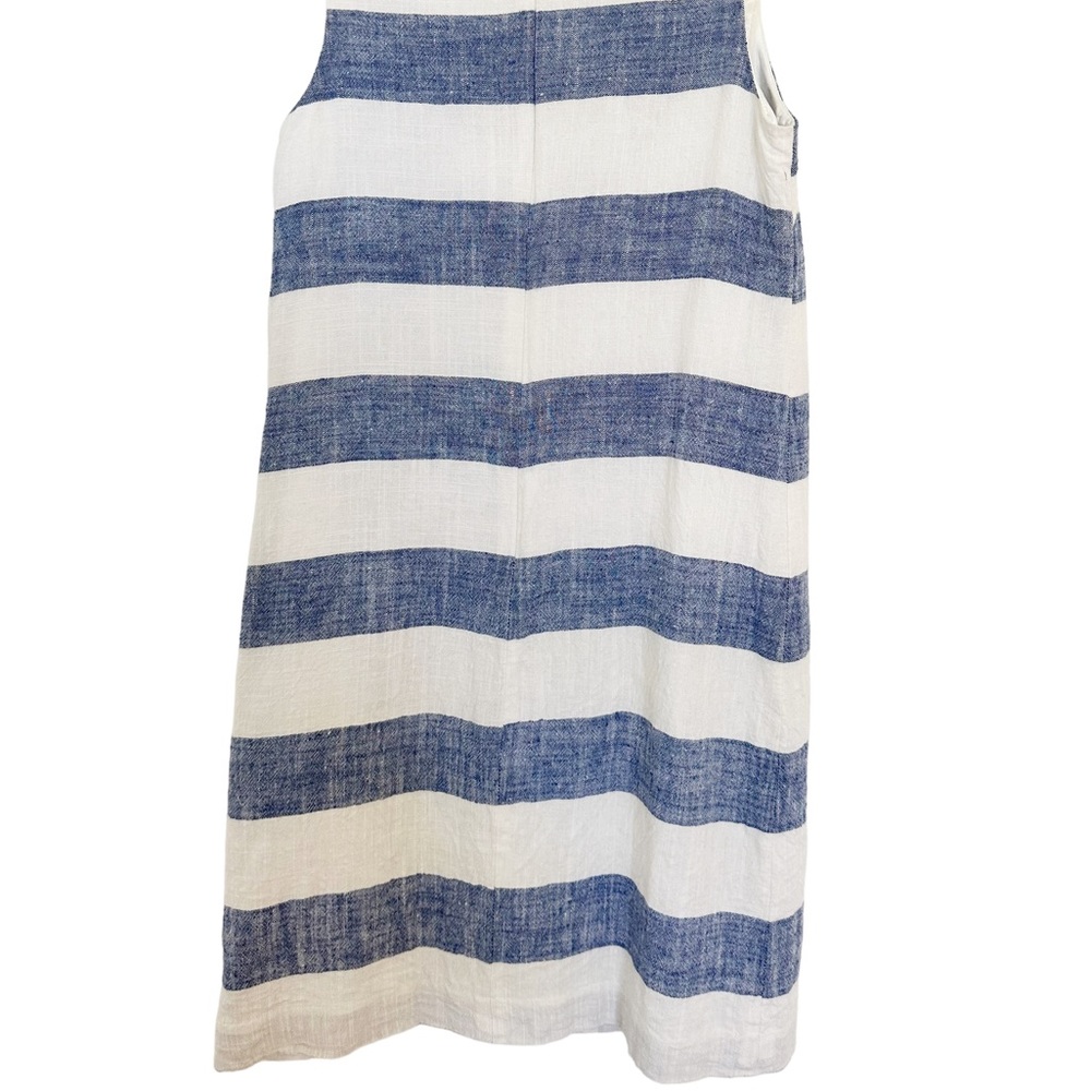 Saks Fifth Avenue Linen Striped Sheath Dress Preppy XS - Picture 7 of 10